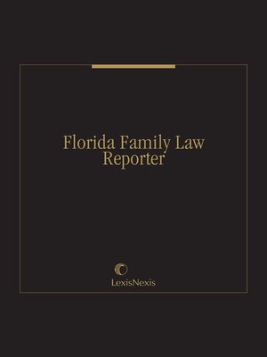 cover image of Florida Family Law Reporter